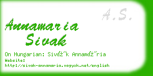 annamaria sivak business card